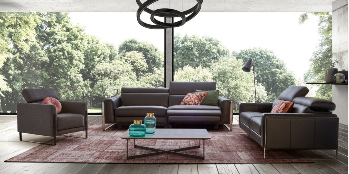 salon contemporain en cuir PIER