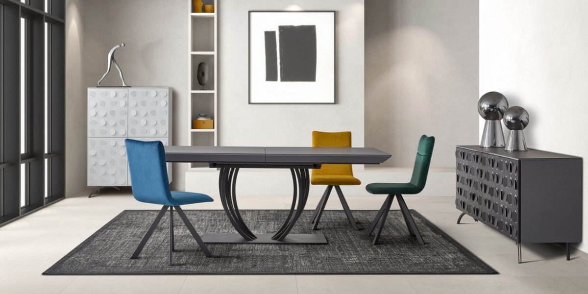 Salle à manger design : table et buffet circle