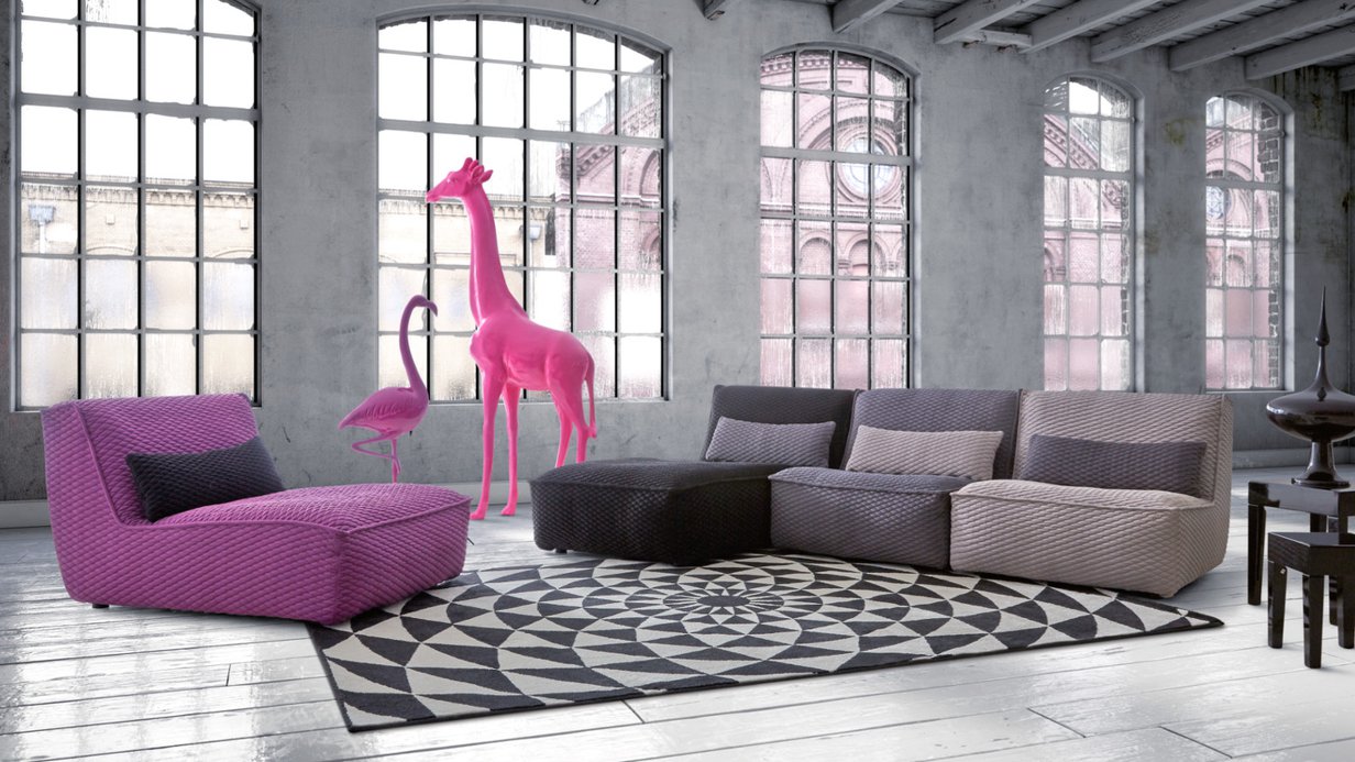 Salon design violet composable - Trendy XXL Maison