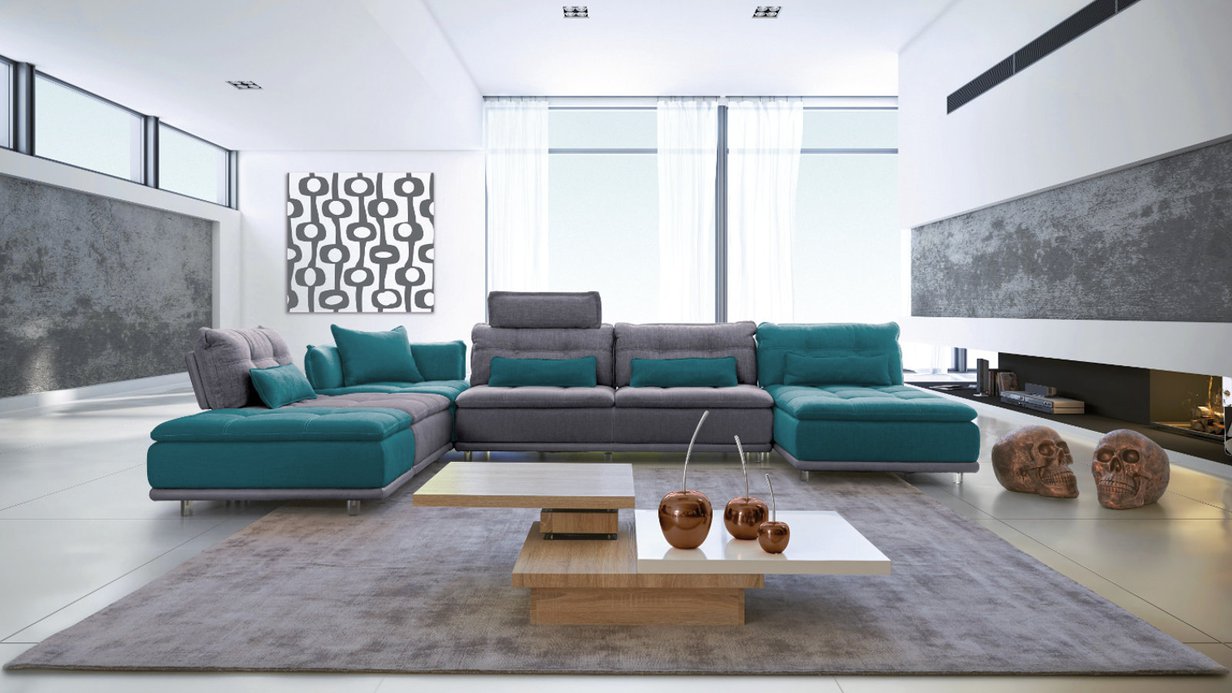 salon contemporain bleu RUSH