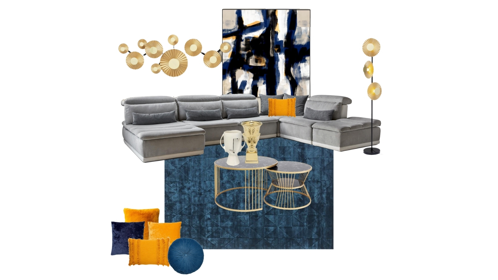 comment accessoiriser un salon contemporain XXL